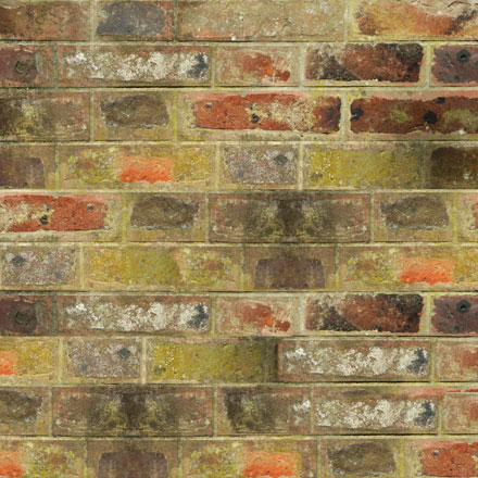 Mur de briques colorées