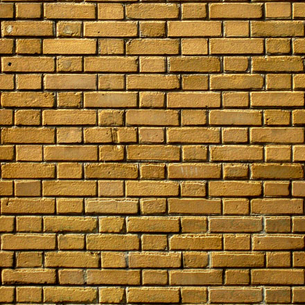 Mur de brique ocre