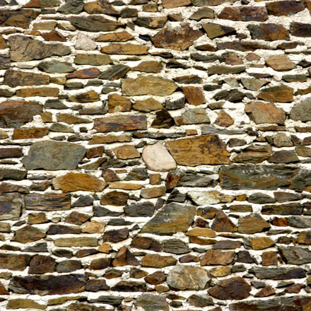 Mur de pierres à la chaux