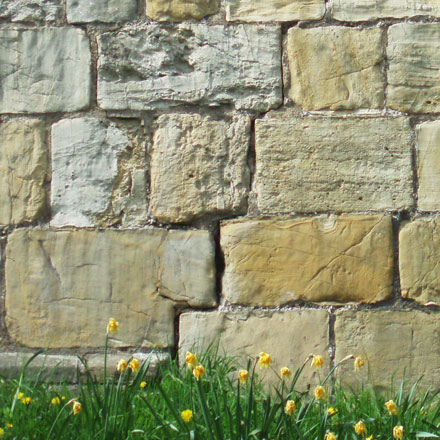 Mur de pierres sèches irrégulières